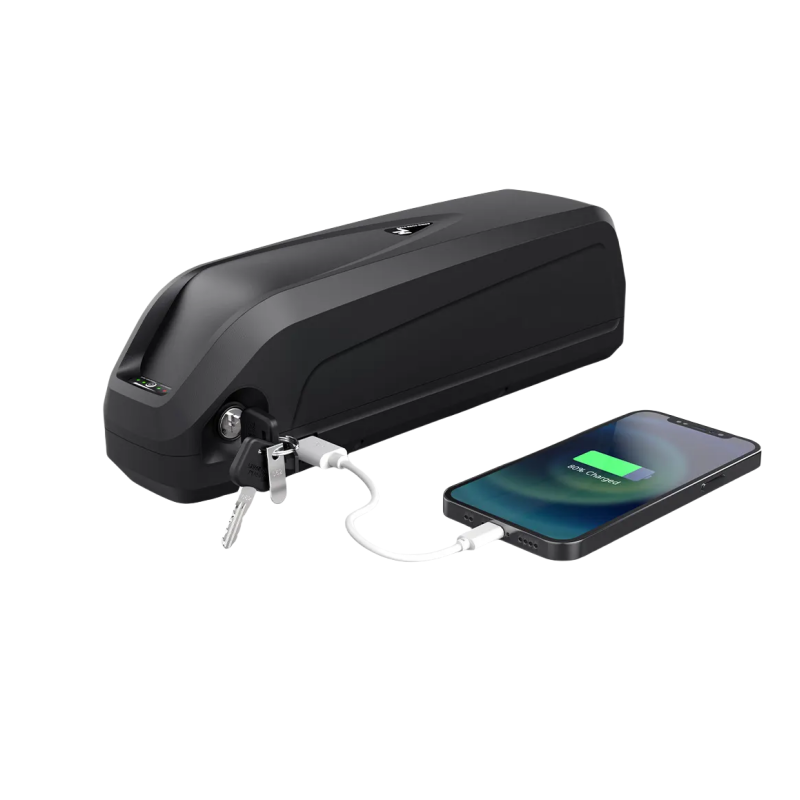 36V EBike Battery 10Ah-28Ah Lithium Battery Pack with USB Downtube Electric Bike Battery
