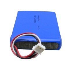 Certified lipo battery 7.4V 5000mAh 2S LiPol battery 906475