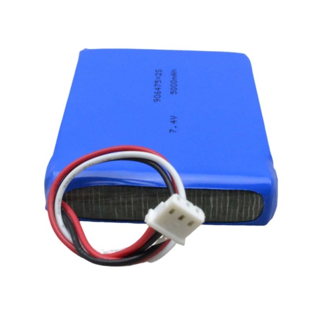 Certified lipo battery 7.4V 5000mAh 2S LiPol battery 906475