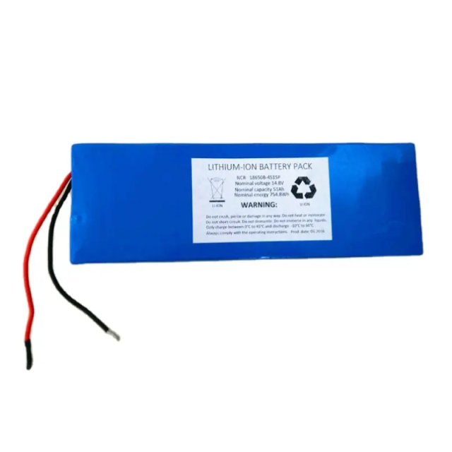 High-Performance Li-ion 18650 Battery Pack 4S15P 14.8V 51Ah