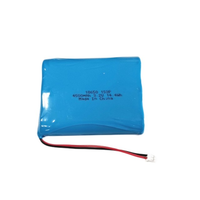 LFP 18650 1S3P 3.2V 4500mAh lithium iron phosphate battery pack with JST connector