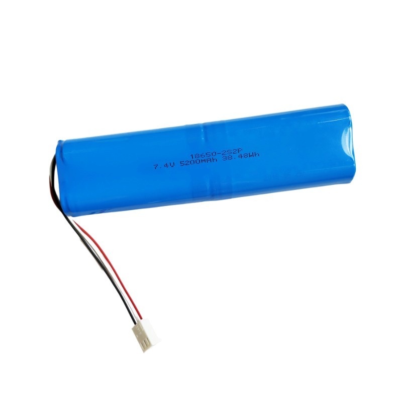 Rechargeable battery pack 2S2P 7.4V 5200mAh 4 Cell lithium ion 18650 38.48Wh