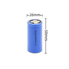 UN38.3 Certified ICR26500 Li-ion Cell 26500 3.7V 3200mAh