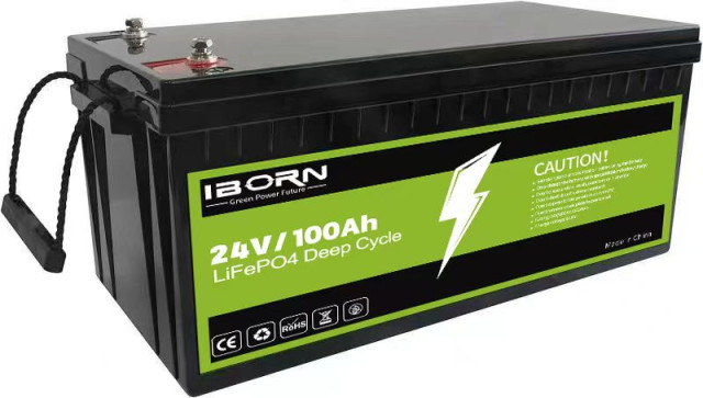24V 100Ah LiFePO4 Battery for RVCamper, Solar, Marine