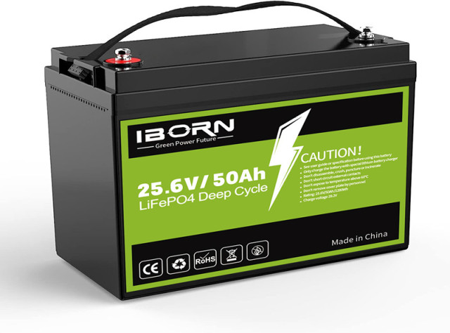 24V 50Ah Lithium LiFePO4 Deep Cycle Rechargeable Battery