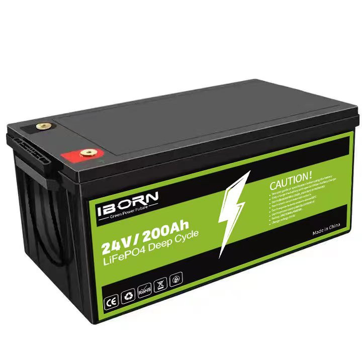 5.12kWh 24V 200Ah Deep Cycle Lithium Iron Phosphate Battery