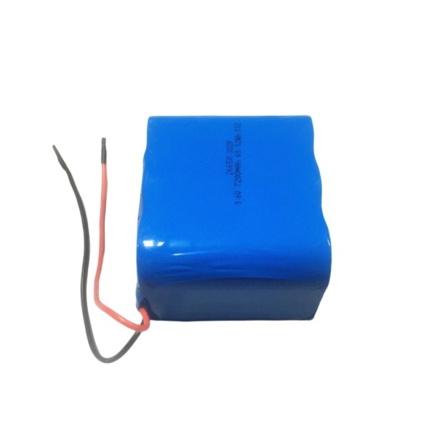 Wholesale 9.6V 7200mAh LiFePO4 battery IFR26650 9.6 volt lithium battery pack for emergency lighting