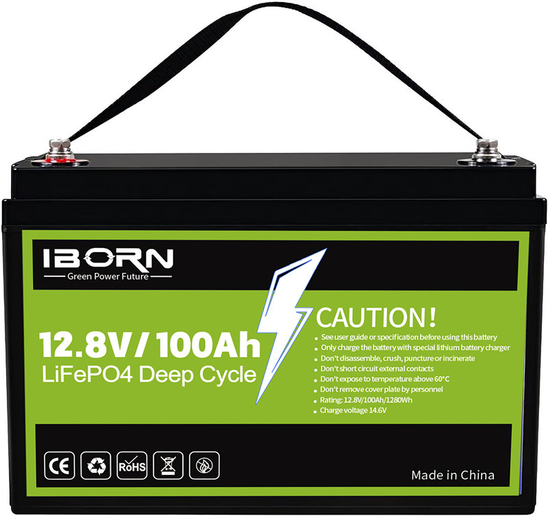 12.8V 100Ah Lithium Iron Phosphate Battery for RV and Travel Trailer