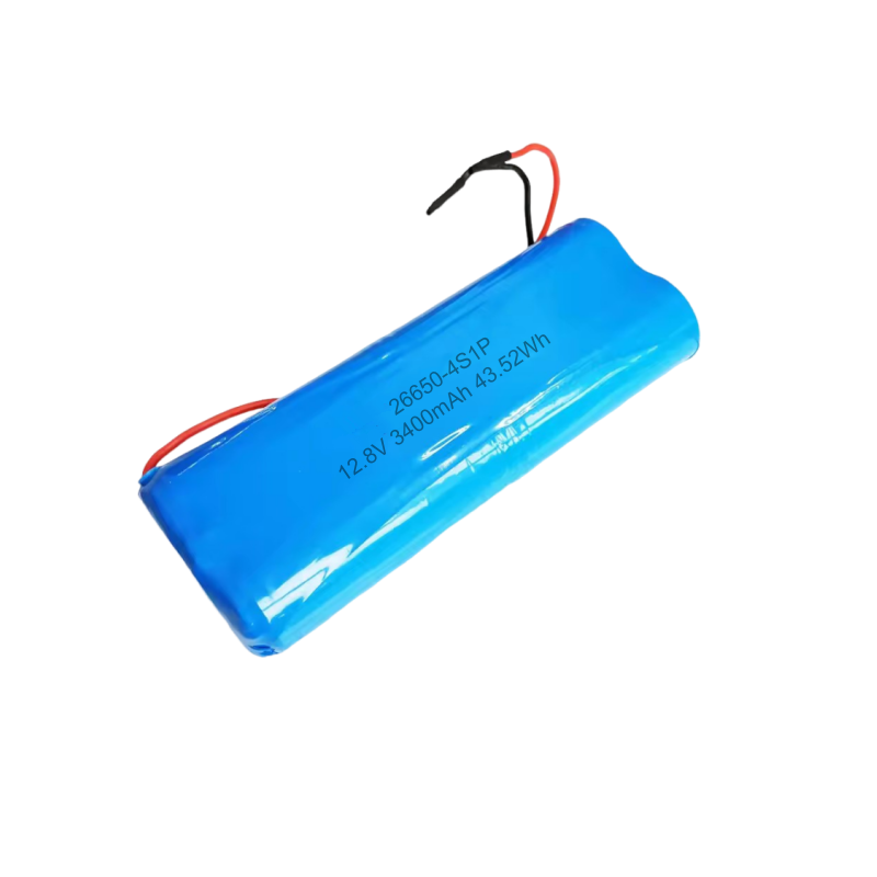 12.8V 3400mAh 26650 4S1P LiFePo4 Rechargeable Battery Pack