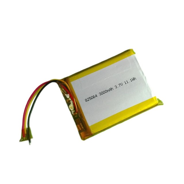 825064 3.7V 3000mAh rechargeable li-polymer battery marine gps tracker battery
