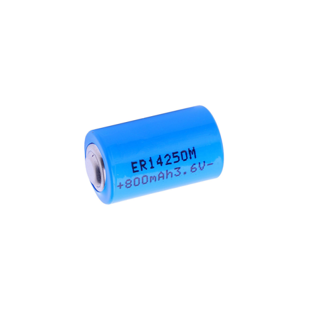 3.6V 800mAh ER14250M 1/2AA Spiral High Drain Lithium Thionyl Chloride Battery