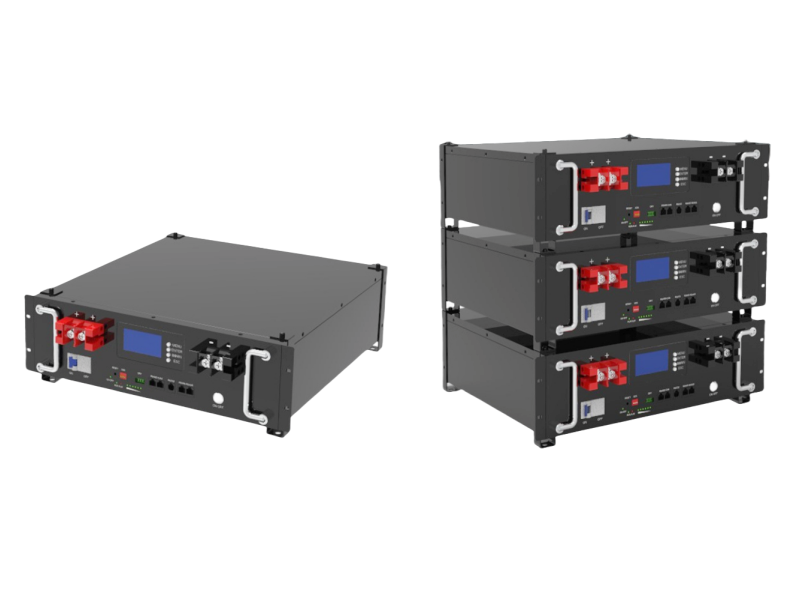 3U 19-Inch Rack-Mounted 48V 100Ah 5kWh LiFePO₄ Battery with RS485/RS232/CAN