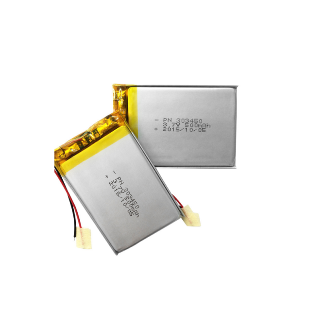 80°C High Temperature Polymer Lithium Battery 303450 3.7V 500mAh Dash Cam Lithium Battery