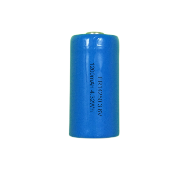 ER14250 3.6V 1200mAh 12AA 14250 Li-SOCl2 non-rechargeable lithium battery