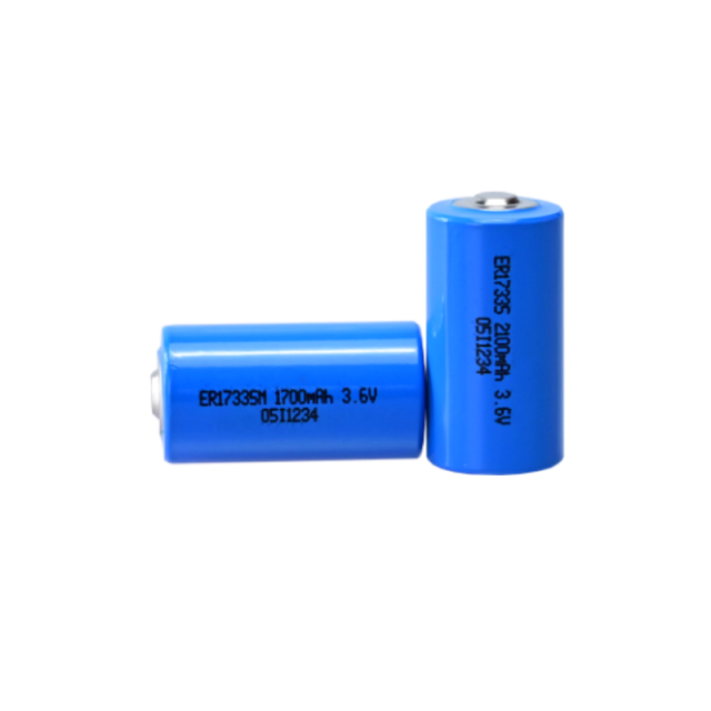 ER17335M 2/3A 3.6V 1700mAh Lithium Thionyl Chloride (LiSOCl2) Battery for Smoke Alarm System