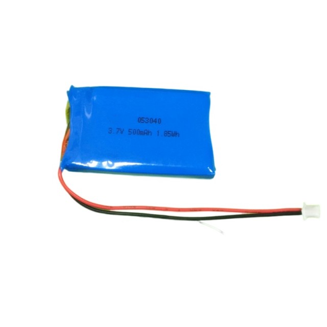Lipo 053040 battery 3.7v 500mah rechargeable lithium ion polymer battery for IoT