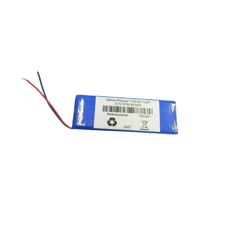 Rechargeable Lipo Battery Pack 1155160 1S2P 3.7V 27Ah Lithium Polymer Battery