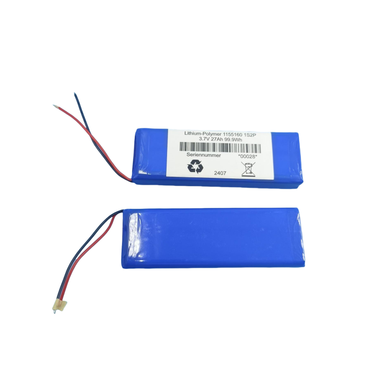 Rechargeable Lipo Battery Pack 1155160 1S2P 3.7V 27Ah Lithium Polymer Battery