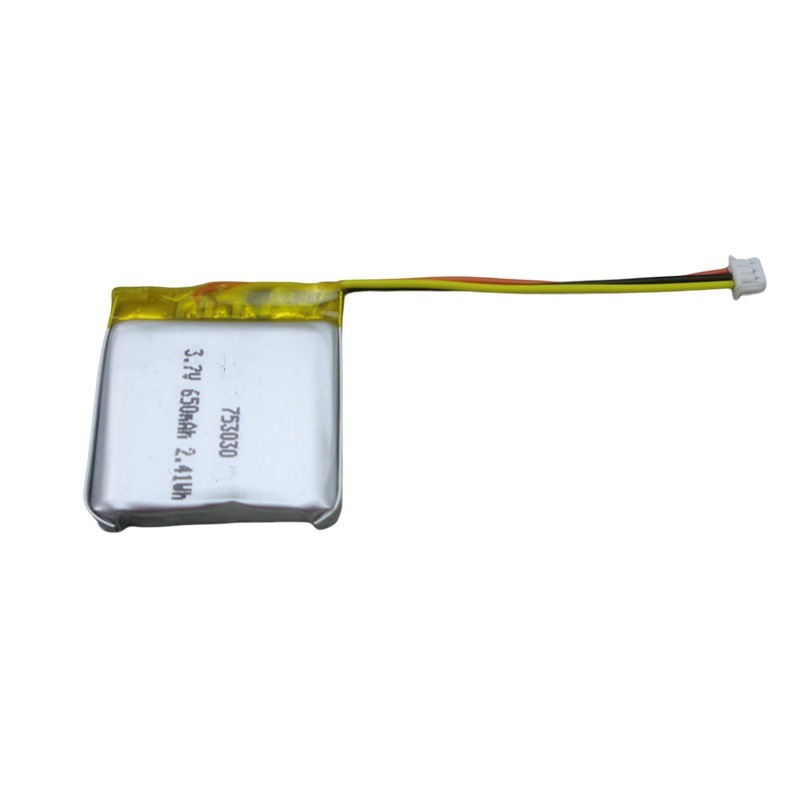 Rechargeable lithium ion polymer battery 753030 3.7V 650mAh