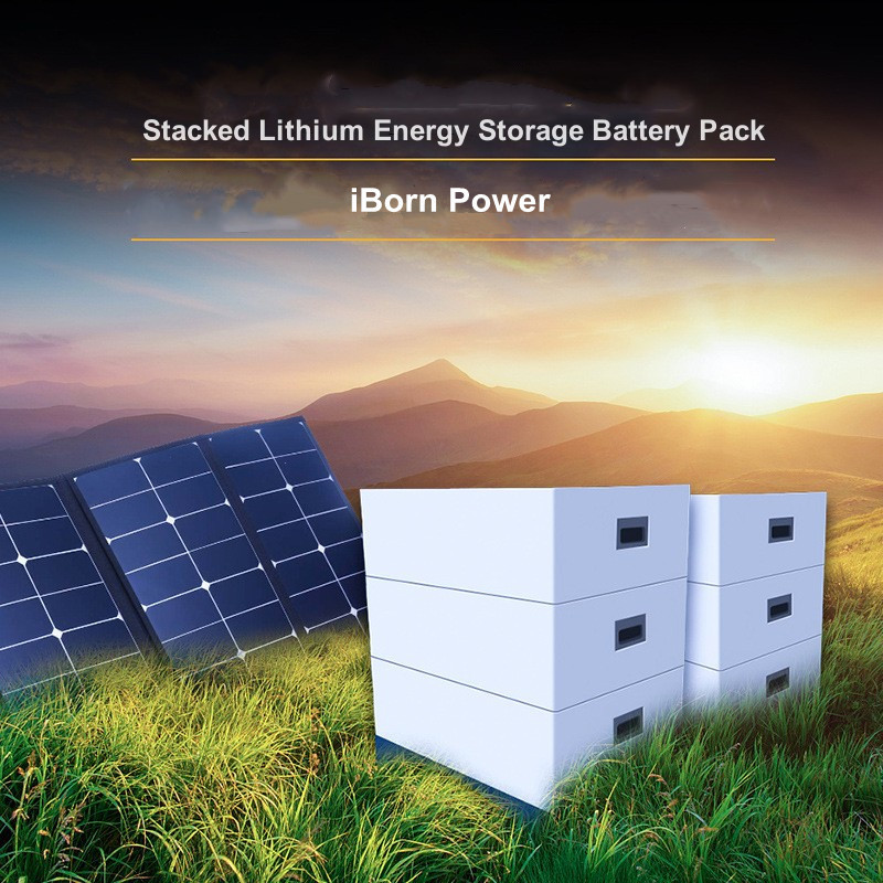 Stacked lithium energy storage battery pack 48V 100AH200AH300AH400AH household energy storage battery 5KWH10KWH15KWH20KWH lithium battery pack