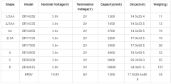 UN38.3 approved 3.6V 4000mAh Li-SOCl2 battery ER18505 lithium cell for instruments/meters