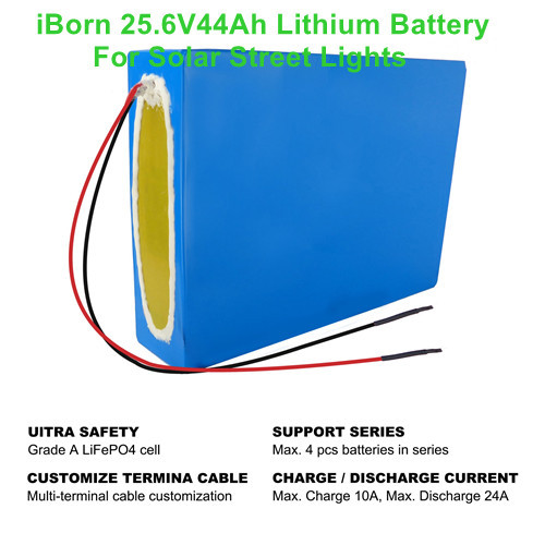 25.6V44Ah Lithium Battery For Solar Street Lights