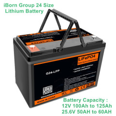 Group 24 Lithium LiFePO4 Battery For RV Trailer