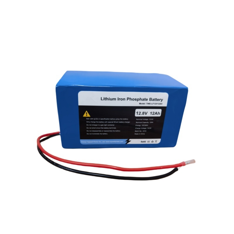 12.8V 12Ah LiFePO4 Lithium Battery For Solar Lighting