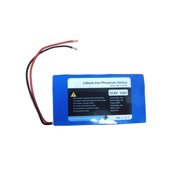 12.8V 12Ah LiFePO4 Lithium Battery For Solar Lighting