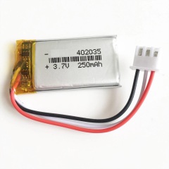 LiPo 402035 250mAh Battery For GPS Mp3 Bluetooth Device Smart Watch Toy Models