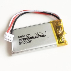 LiPo 402035 250mAh Battery For GPS Mp3 Bluetooth Device Smart Watch Toy Models