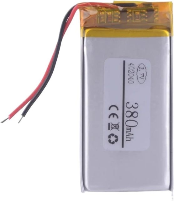 Lithium Polymer 402040 380mAh Battery For Bluetooth Devices, GPS, or Small Toys