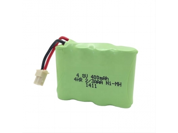 Rechargeable 2/3AAA 4.8V 400mAh NI-MH Battery Pack