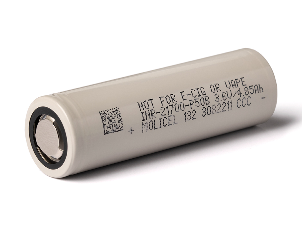 Molicel 21700 P50B 5000mAh 45A  Li-ion Battery Cell