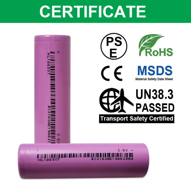 -40°C to 85°C 18650 3.6V 2000mAh Wide Temperature Lithium Battery