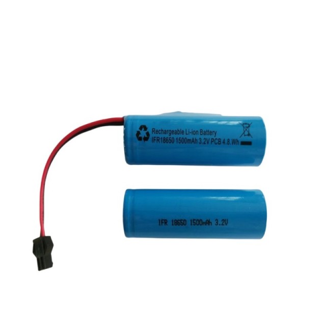 3.2V 1500mAh 18650 LiFePO4 battery with PCM For Emergency Lights