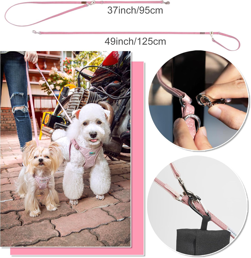 Luxury Style Designer Dog Harness and Multi-Functional Leash