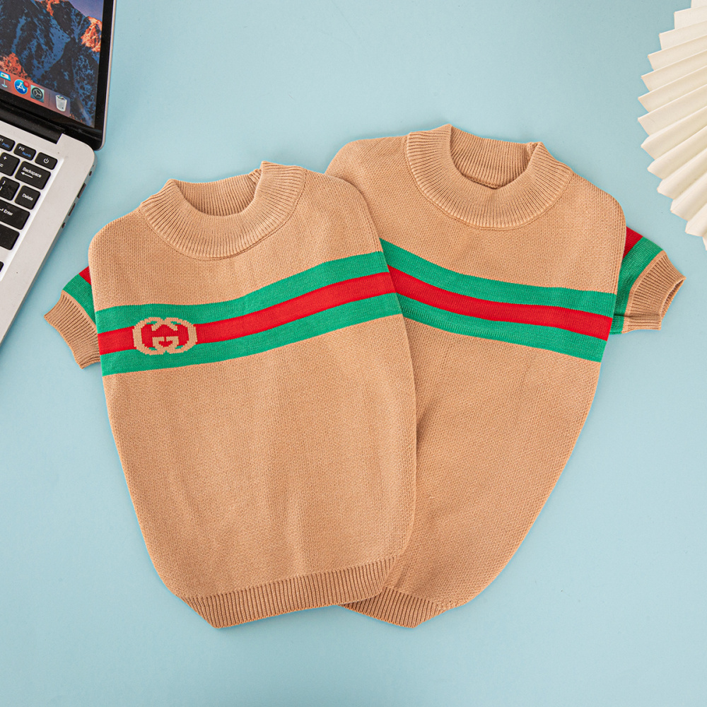 ChicPup Brown Signature Stripe GG Sweater