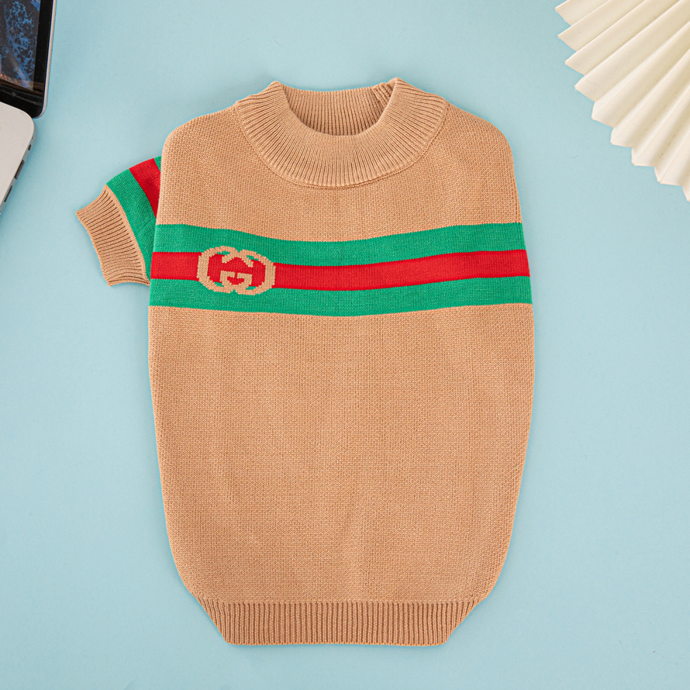 ChicPup Brown Signature Stripe GG Sweater