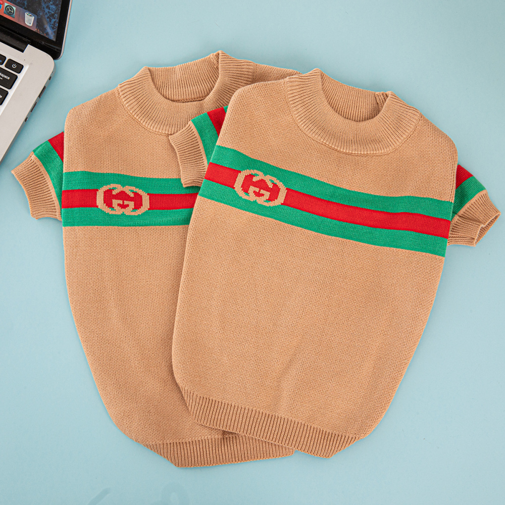 ChicPup Brown Signature Stripe GG Sweater