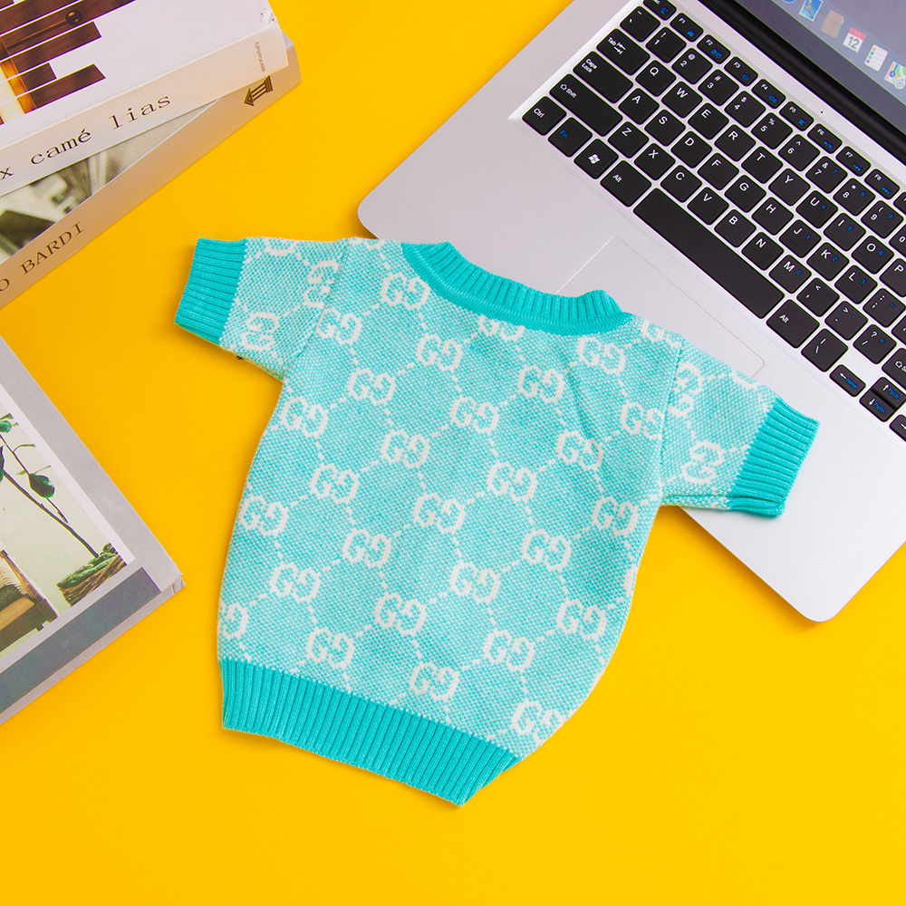 Multi-Color Brand-Patterned Fashionable GG Sweaters for Small Dogs