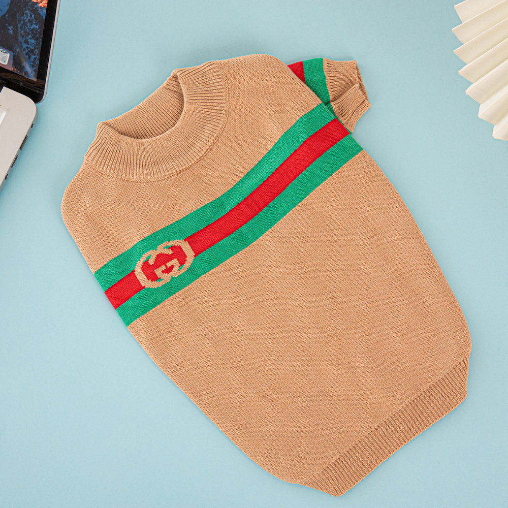 ChicPup Brown Signature Stripe GG Sweater