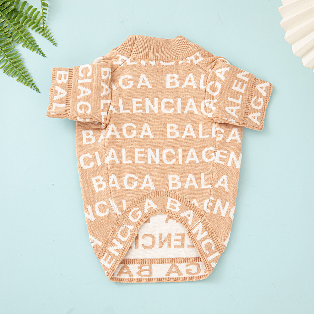 BA Pet Knit Sweater - Trendy Letter Print Apparel for Dogs