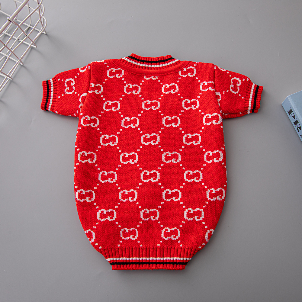 Elegant Embroidered Monogram GG Pet Cardigans in Timeless Color Palettes