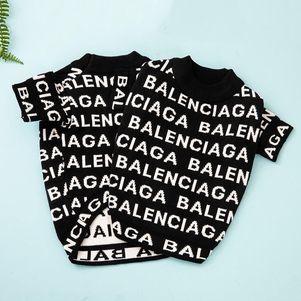 BA Pet Knit Sweater - Trendy Letter Print Apparel for Dogs