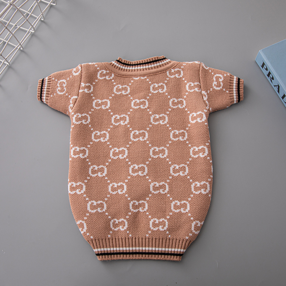 Elegant Embroidered Monogram GG Pet Cardigans in Timeless Color Palettes