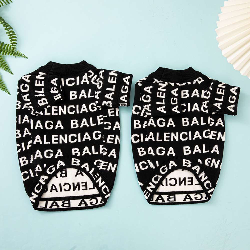 BA Pet Knit Sweater - Trendy Letter Print Apparel for Dogs