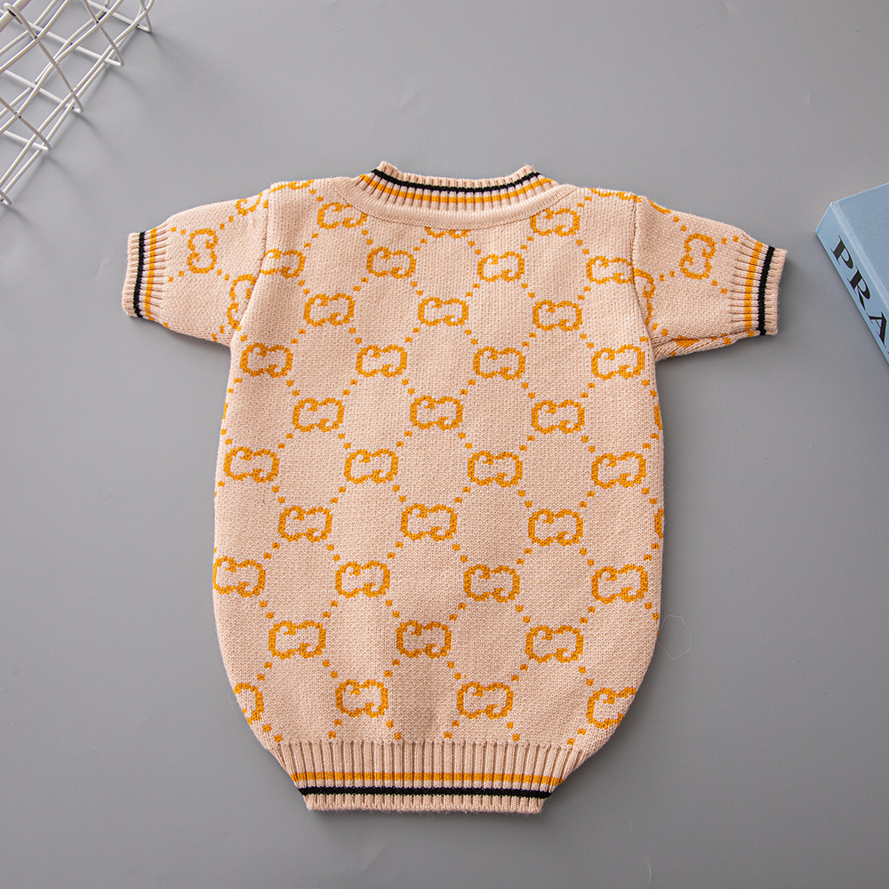 Elegant Embroidered Monogram GG Pet Cardigans in Timeless Color Palettes