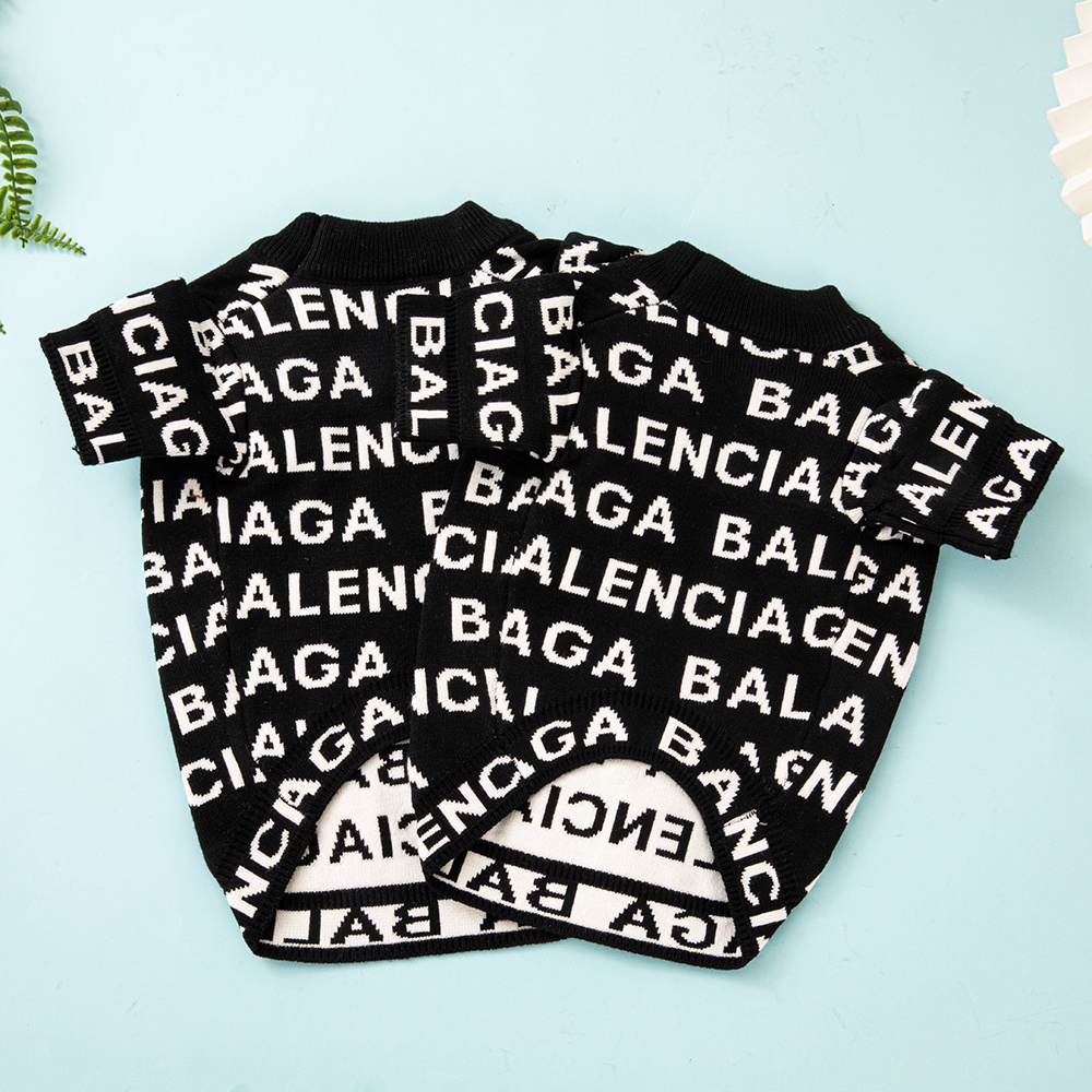 BA Pet Knit Sweater - Trendy Letter Print Apparel for Dogs