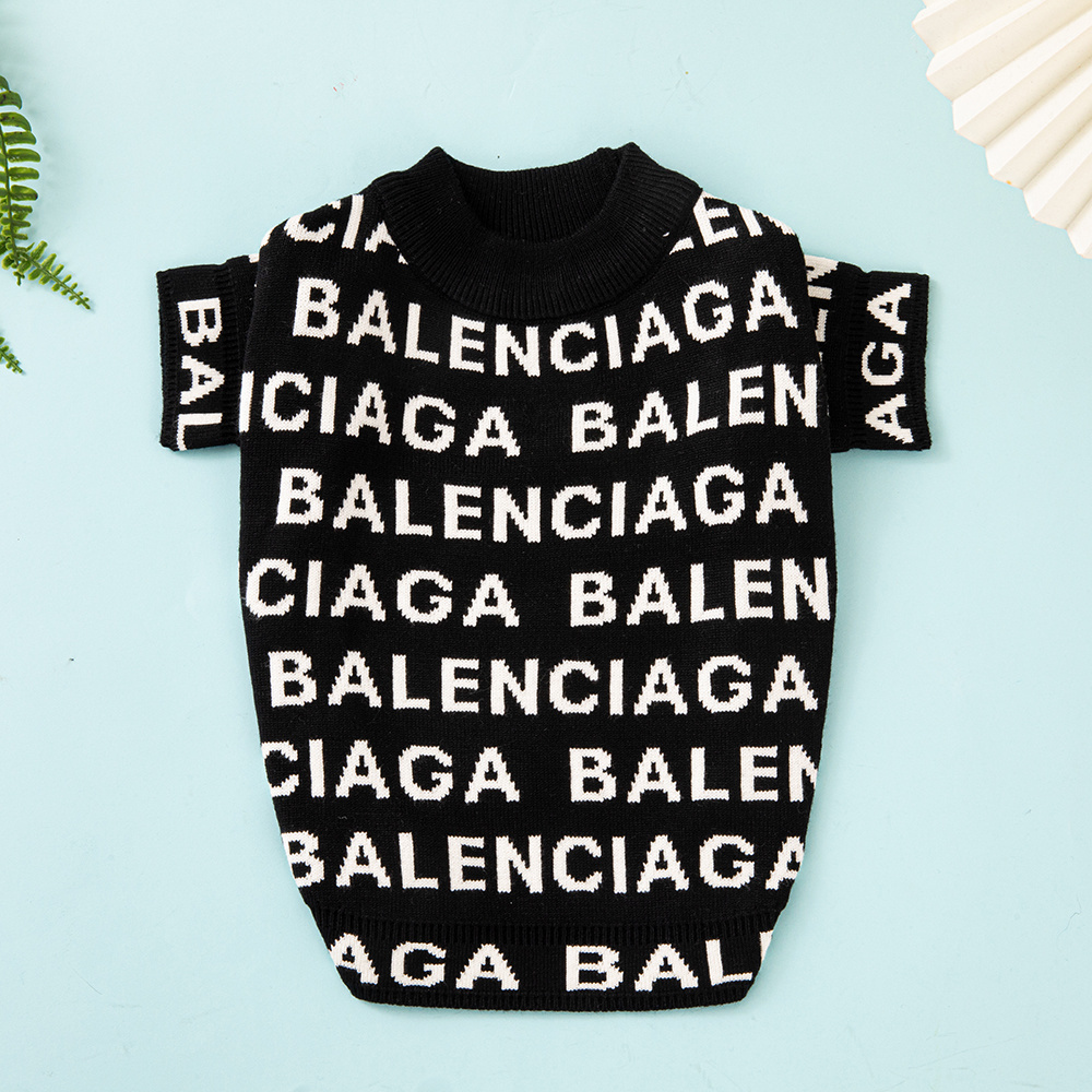 BA Pet Knit Sweater - Trendy Letter Print Apparel for Dogs